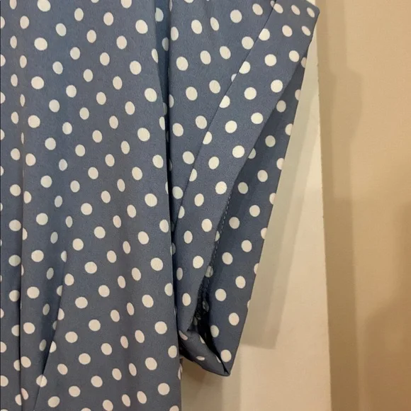 SHEIN Light Blue Polka Dot Maxi Dress - Picture 5 of 5